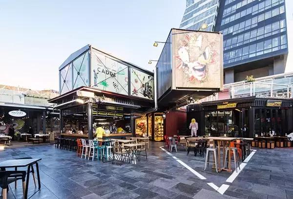集装箱建筑商业街,创意集装箱建筑