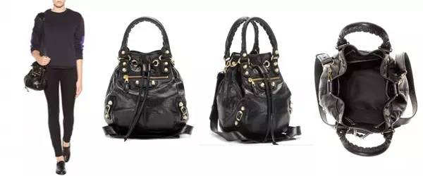 中古balenciaga机车包,黑银classic机车包