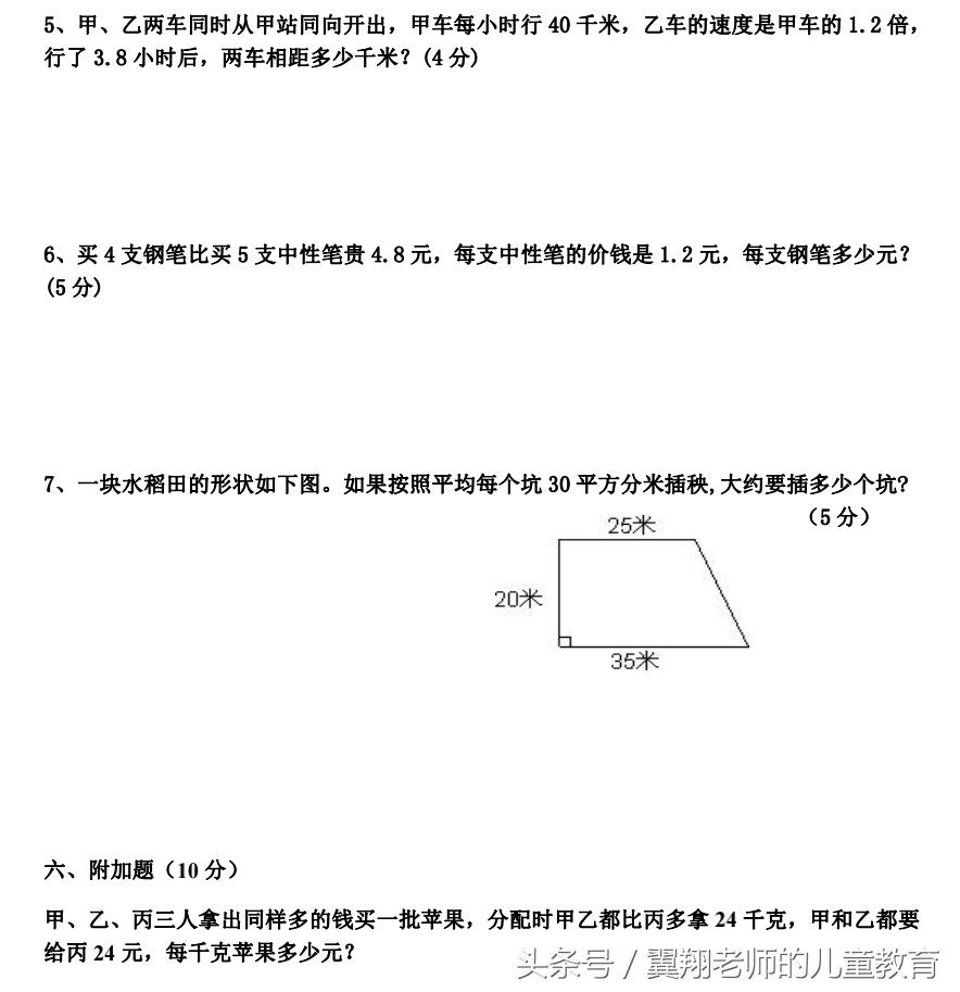五年级小数乘除竖式100道,小学五年级上册数学小数乘除