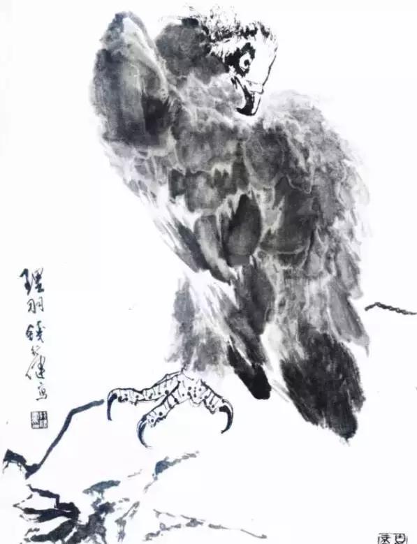 国画写实鹰怎么画,国画画鹰的技法