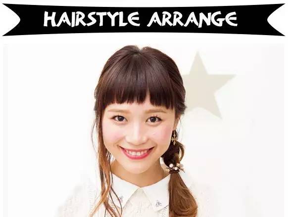 齐刘海发型怎么扎好看中长发,齐刘海怎样扎出好看马尾