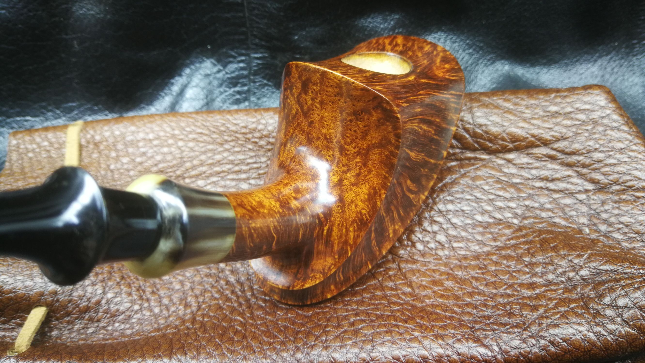 石楠木手工制作烟斗,高档石楠木牛角烟斗