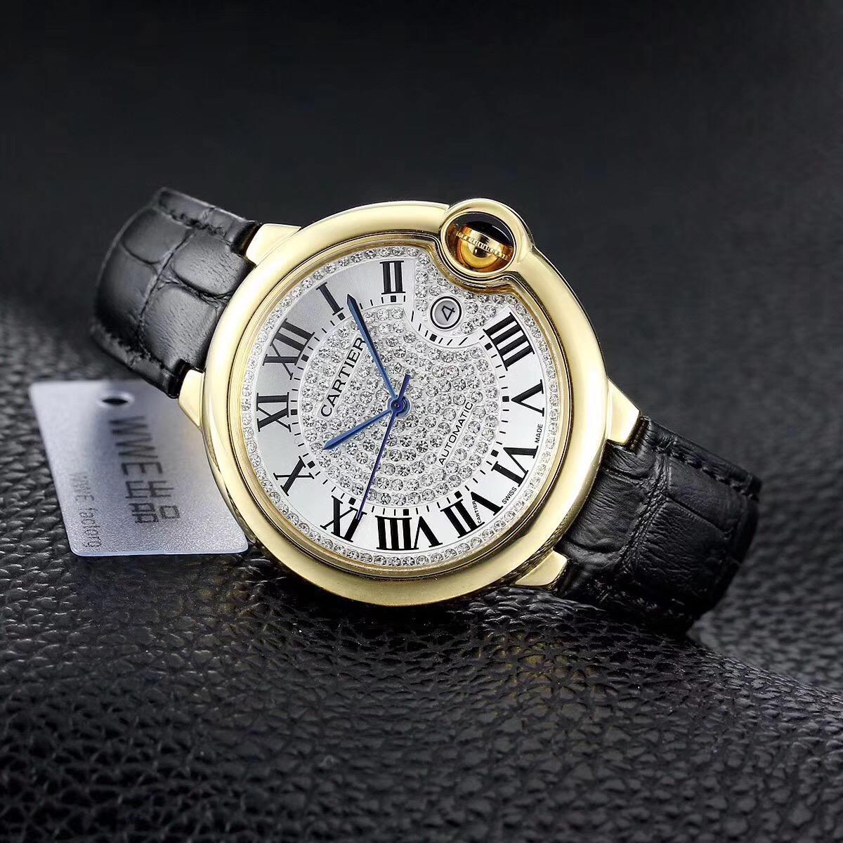 卡地亚蓝气球系列机械腕表，满天星款式更加有气质