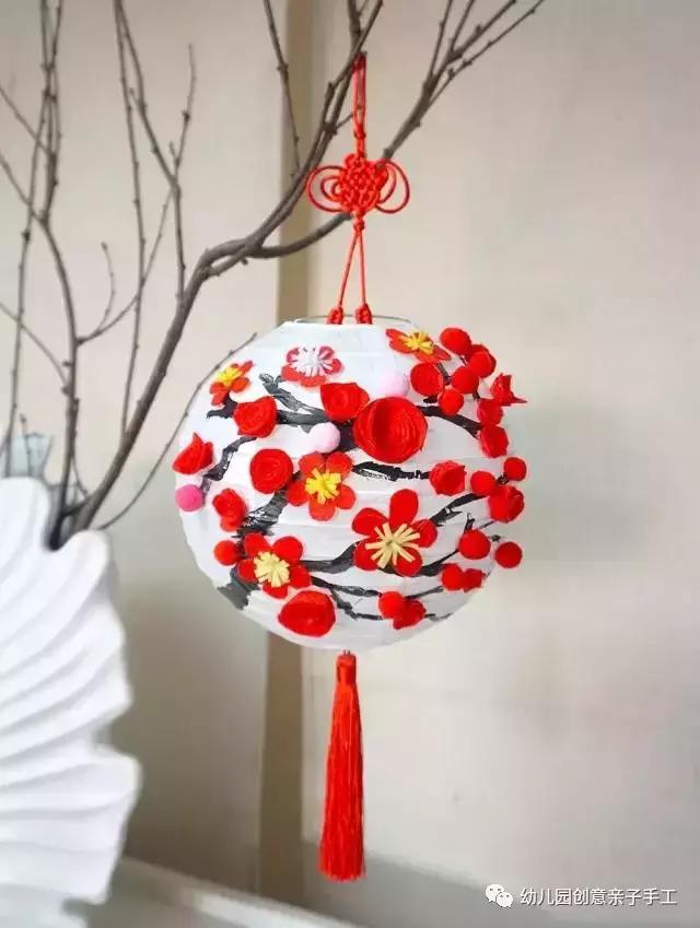 幼儿园元旦手工制作：鞭炮灯笼卡纸舞龙等，8个教程“年味”十足