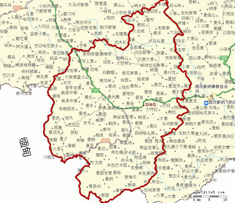 中缅边境勐海县桃花岛野人谷,勐海县打洛镇中缅友谊学校