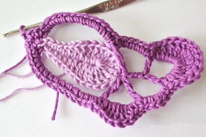 蝴蝶耳环项链的钩编教程,蝴蝶帽子的钩编方法第一部分