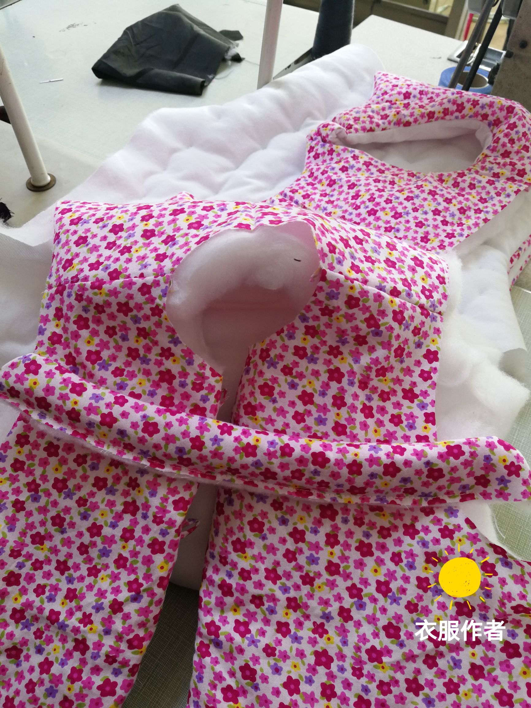 宝宝超可爱棉衣棉裤,婴儿连体棉裤皮半成品