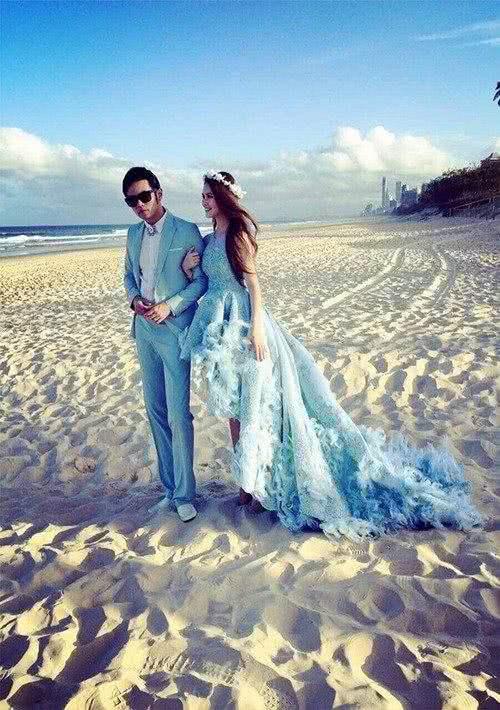 李小璐贾乃亮黑白婚纱照街拍,李小璐贾乃亮婚纱照拍摄地