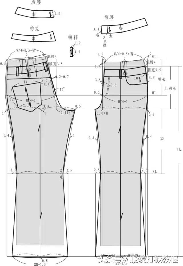 红升服装男式裤子的裁剪视频,大海服装男式直筒裤子裁剪方法