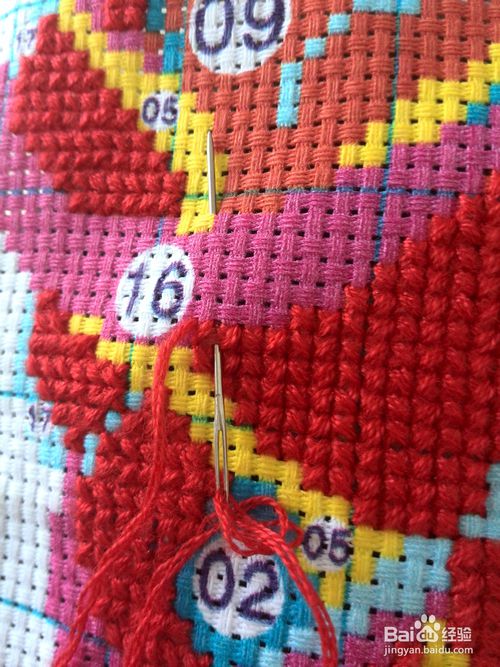 十字绣鞋垫全针绣法步骤,怎么绣十字绣针法