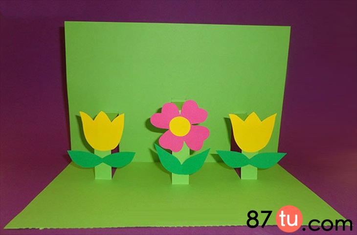 母亲节贺卡立体花朵简单,母亲节贺卡花朵