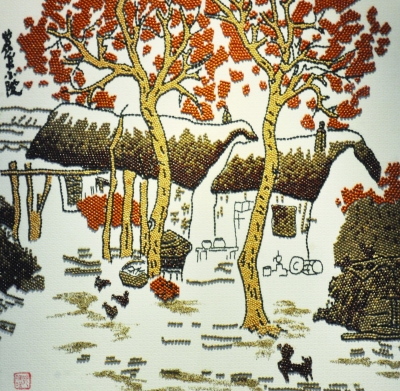 用各种各样的粮食做的画,用粮食做的粮食画简单又好看