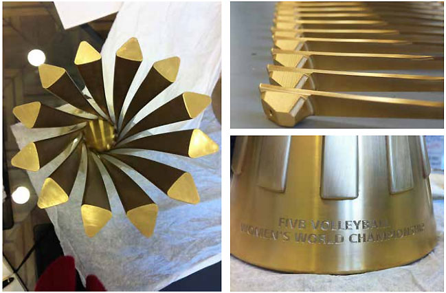 女排世锦赛logo奖杯设计详解关于排球的寓意都在里面