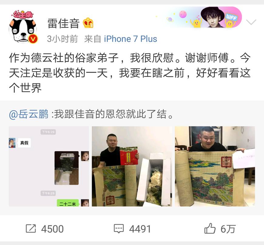 雷佳音送岳云鹏女儿5米拼图,雷佳音送岳云鹏女儿的拼图叫什么