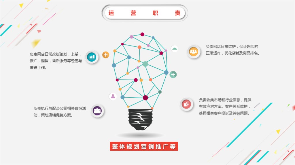 2018多彩简约工作总结汇报ppt模板,年终汇报工作完成情况ppt