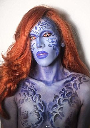 英国女人仿妆小丑女,英国恶女人仿妆