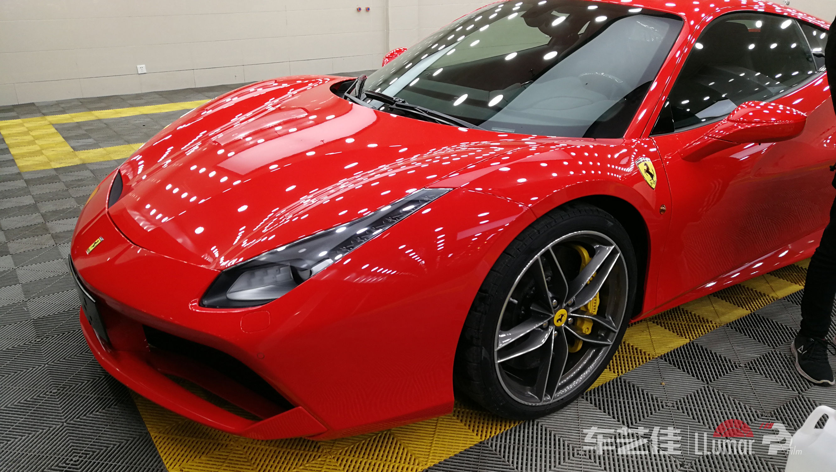 法拉利488车衣推介,法拉利488贴膜冰川蓝