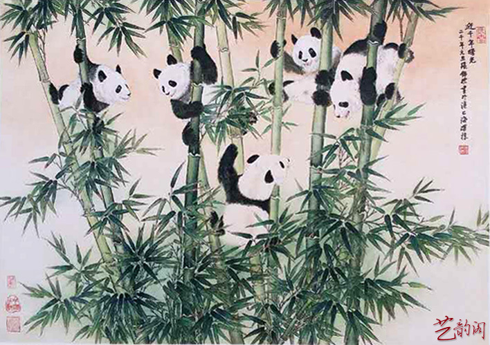 张锦标熊猫画欣赏,张锦标熊猫价格