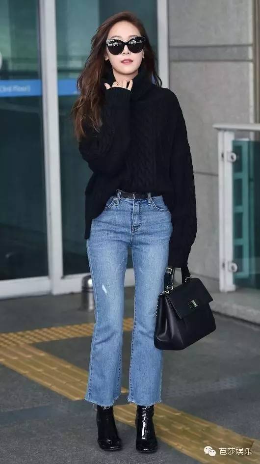 林允儿的时尚穿搭,林允儿牛仔裤穿搭