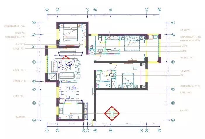 金色美缝剂提升颜值!146平欧式三居室,佛山蔚蓝湾畔业主很喜欢