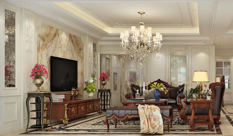 浙江欧式风格别墅装修案例,116平米廊桥水乡装修效果图