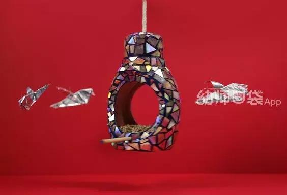 幼儿园废旧纸箱走廊环创吊饰双面,用废旧物品做关于冬天的手工吊饰