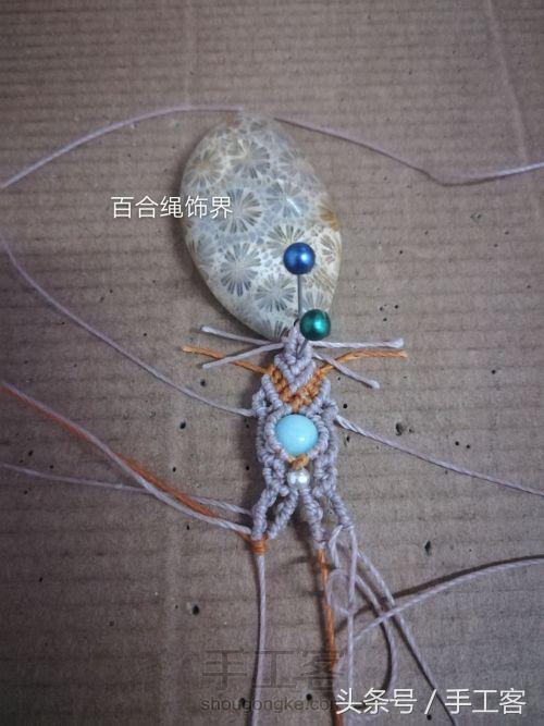 编绳项链背云的编法,宝宝平安扣编绳项链编法