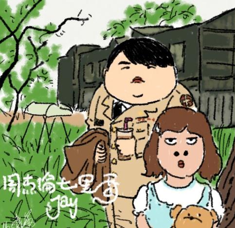 周杰伦手绘奶茶版,周杰伦喝奶茶高清图片