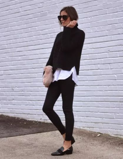 男士高领毛衣和衬衫叠穿,毛衣衬衫叠穿预知早春时尚风潮