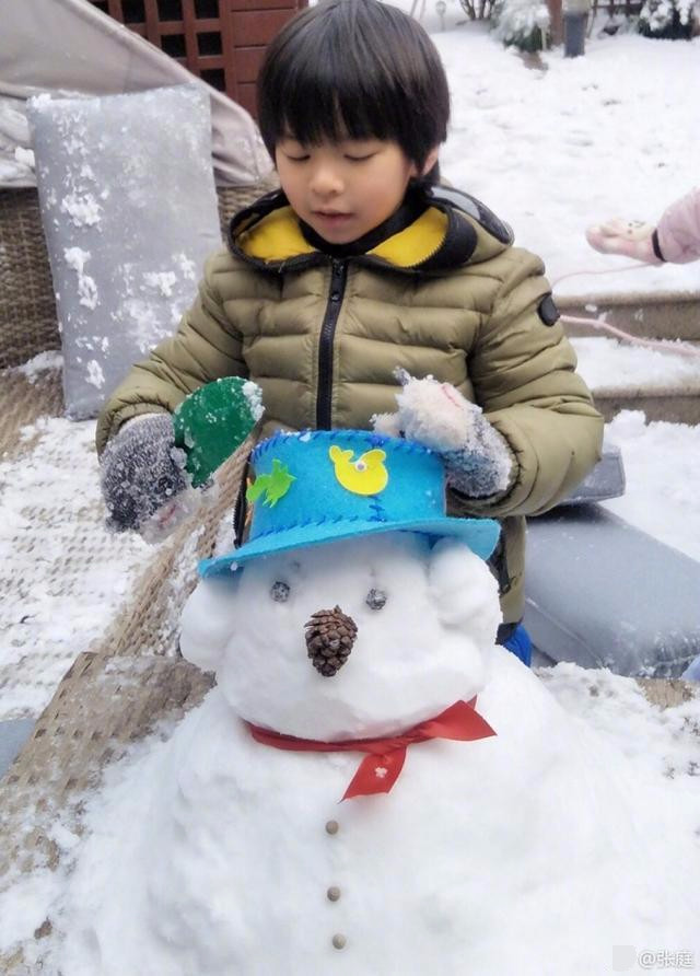 张庭晒7岁儿子帅气照片,张庭儿女近照曝光