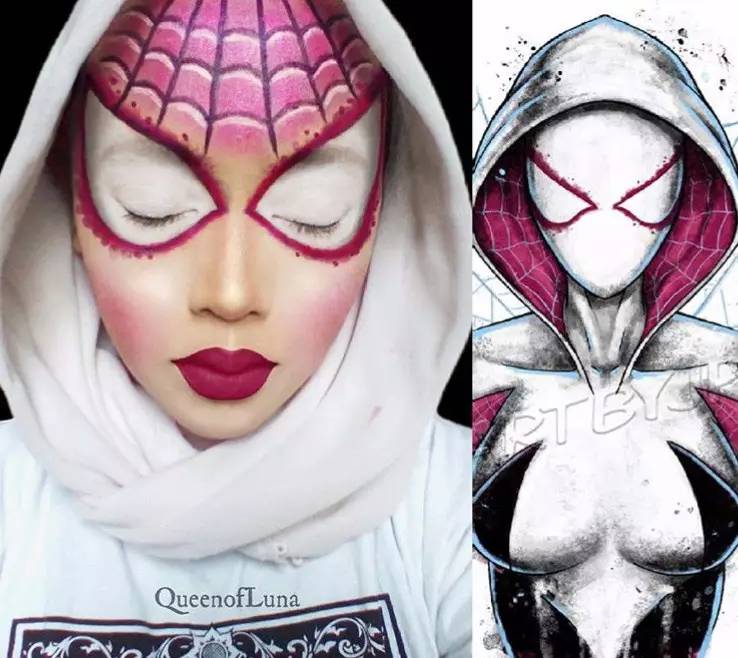 姑娘你把自己化成这样可以直接去迪斯尼上班了