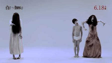 贞子vs伽椰子介绍,贞子vs伽椰子恐怖片段