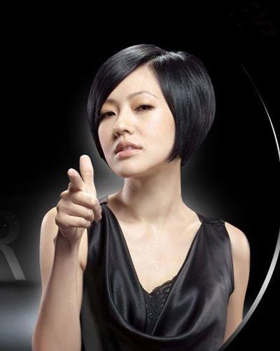 不对称沙宣头发型图片,不对称沙宣中长发型图片