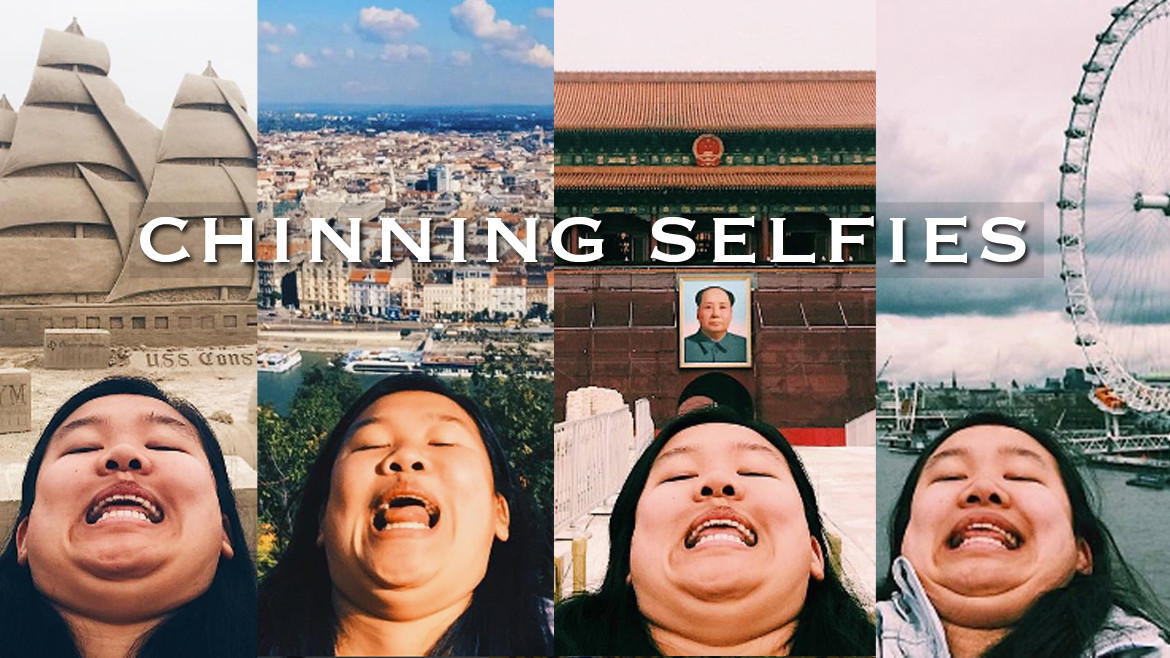 靠拍照出名的女生,双下巴丑照