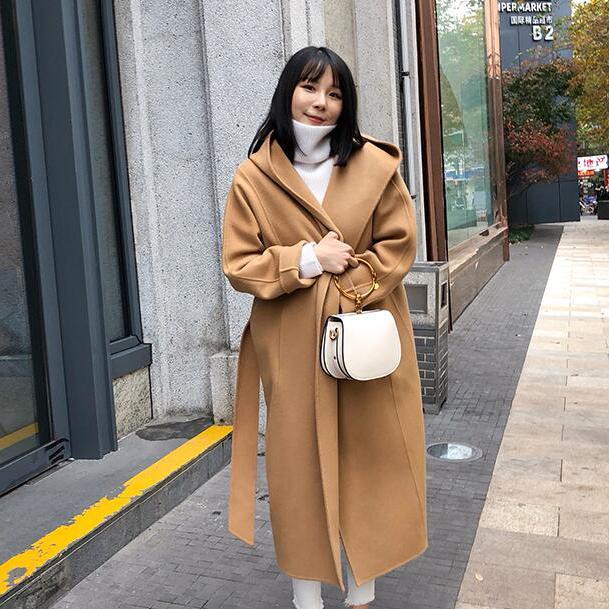 超显气质的双面呢大衣,leisure女装双面呢中长大衣