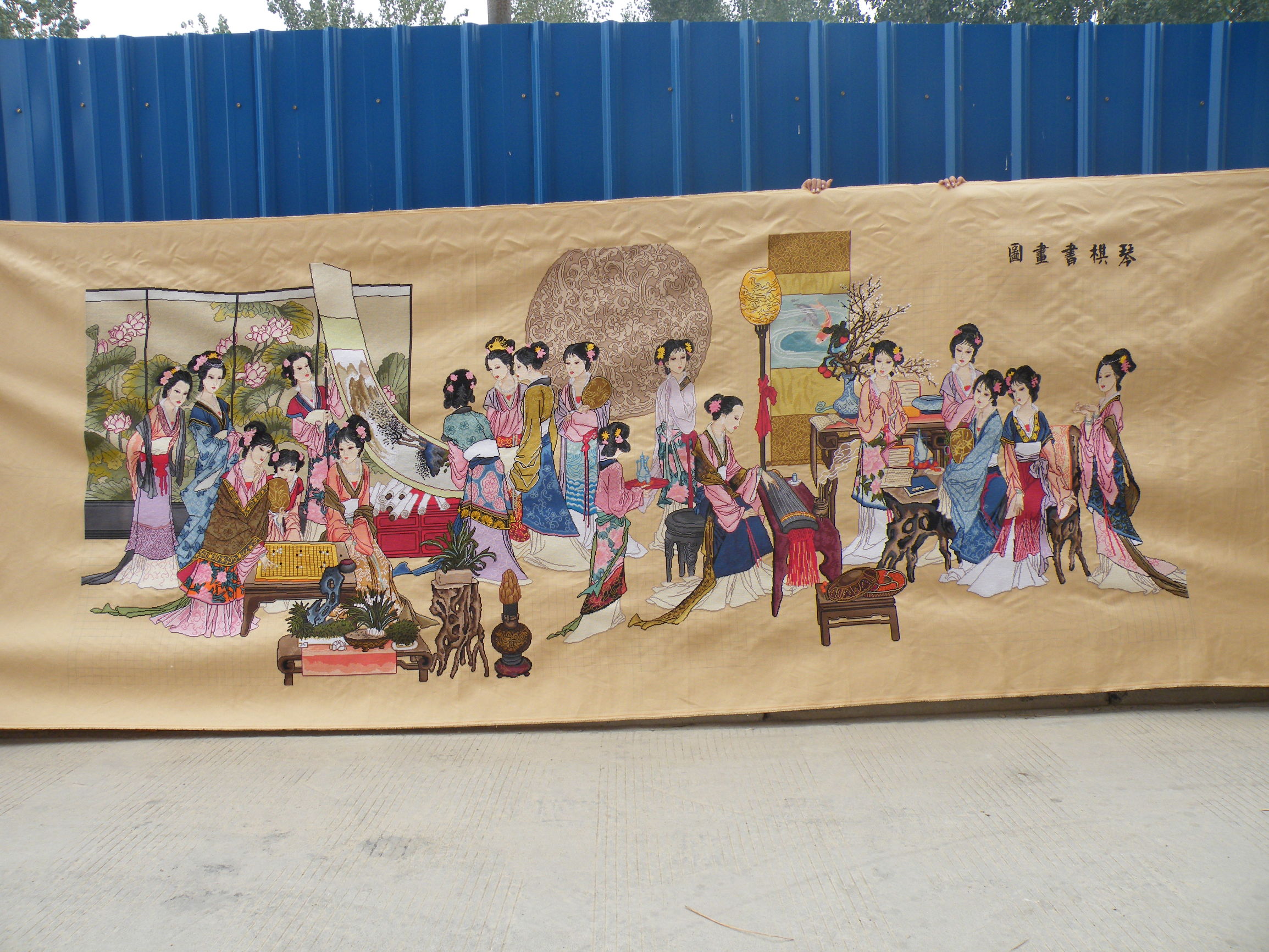 琴棋书画十字绣图名画,琴棋书画十字绣怎么绣好看