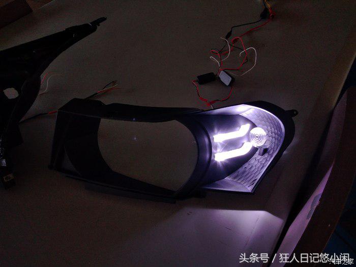 雪佛兰科鲁兹大灯改装小透镜led灯,17款雪佛兰科鲁兹改透镜大灯