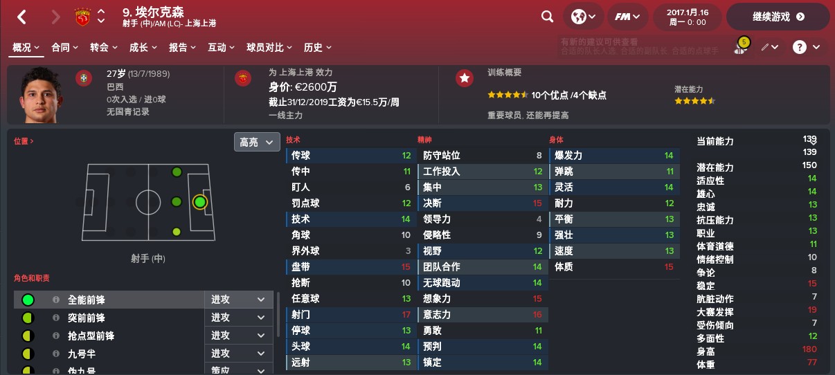 中超big4是哪四支球队,fm怎么看球员潜力