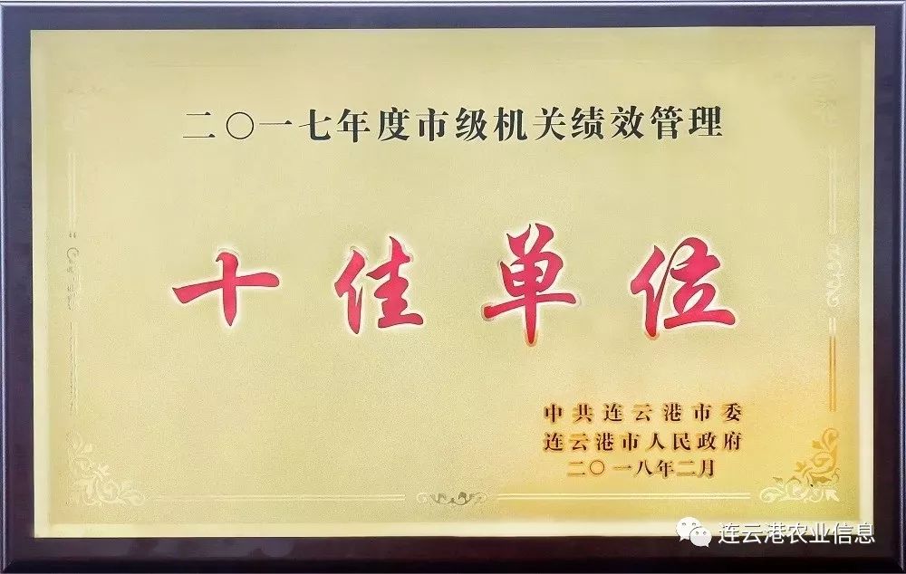 农业农村局获奖表彰,县农业农村局喜获市局表彰