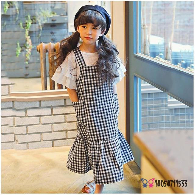 女宝牛仔背带裙亲子装,森系背带裙穿搭宝宝