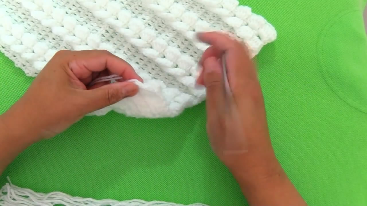 2020最火八股情人棉围巾钩织,水草花另一种交叉围巾钩织慢教程