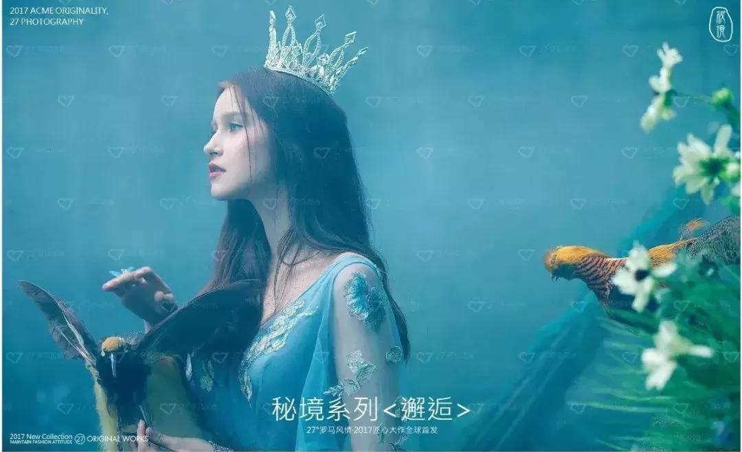 梦幻星空室内风格婚纱照,江边星空夜景婚纱照推荐