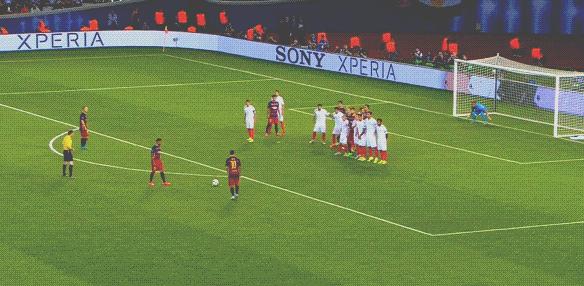 梅西十大经典直接任意球破门,梅西任意球和c罗任意球