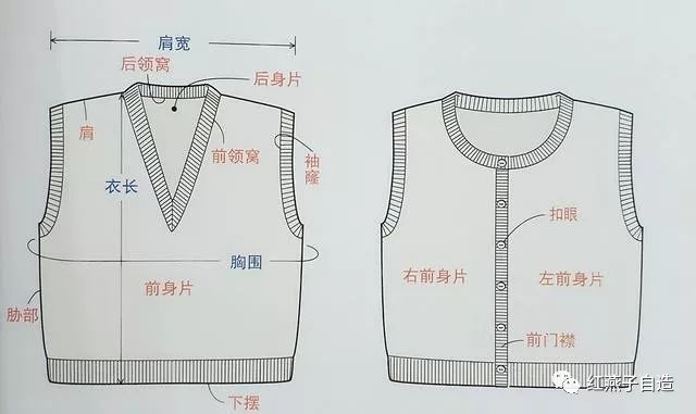 从上往下编织的开襟毛衣编织教程,从零开始学手工编织视频教程