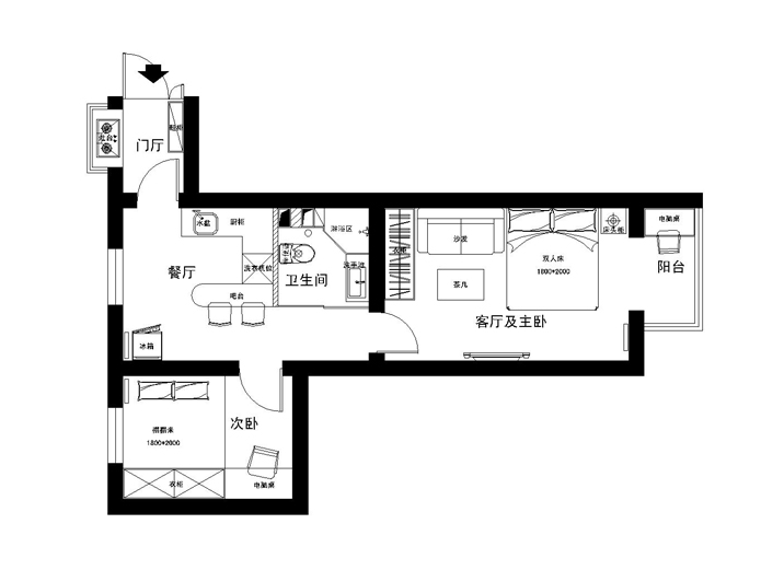 小户型地中海风格装修效果图大全,40平方地中海装修效果图大全