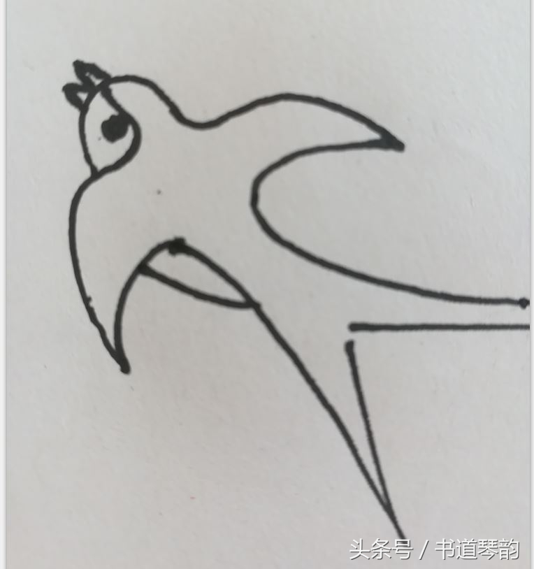 幼儿园简笔画小燕子3秒学会,简笔画小燕子幼儿园教学图片