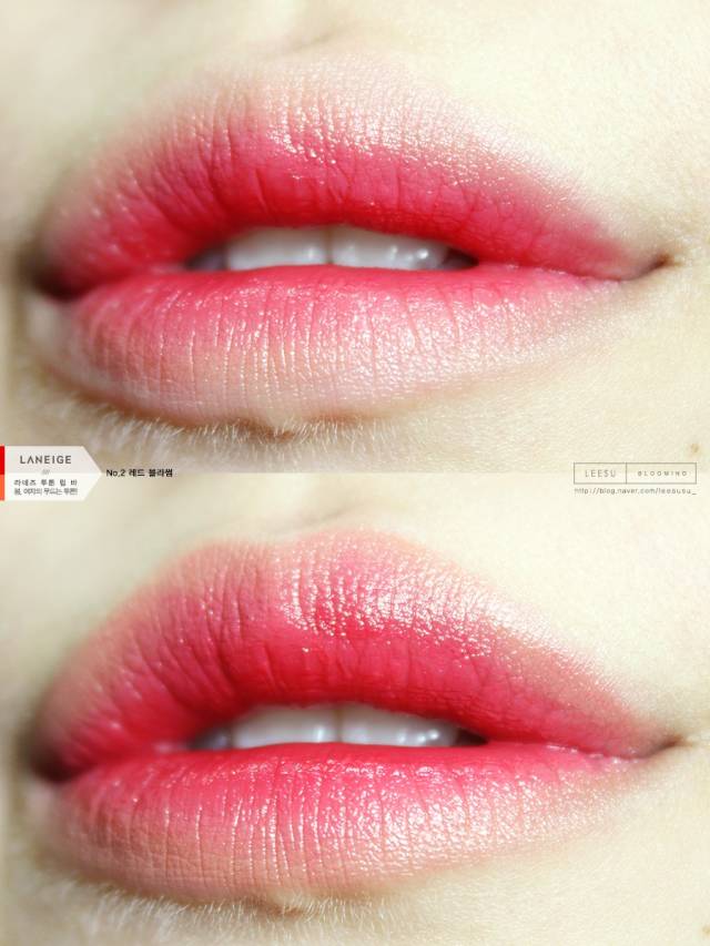 兰芝双色哑光唇膏,韩国美妆博主lee