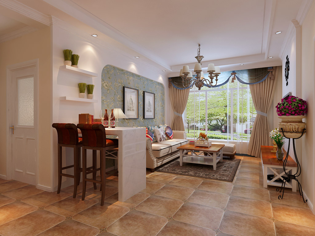 新婚夫妻7万装修柏悦星城117平美式两居温馨靓家