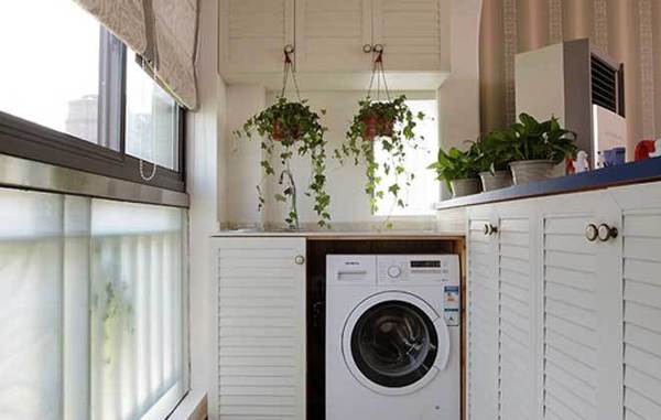 阳台洗衣房台盆柜如何做收纳实用,北阳台改造洗衣房