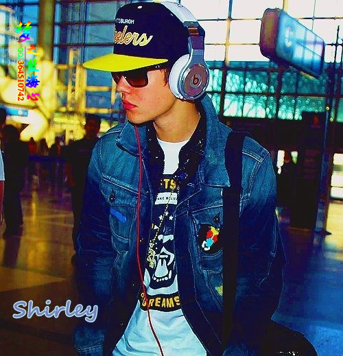 贾斯汀比伯戴头戴式耳机,比伯戴beats耳机